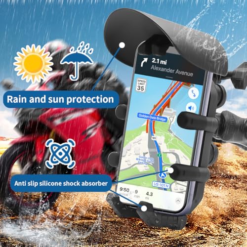 Motorcycle Phone Mount Holder Metal Stand 4.7-7 Inch S929