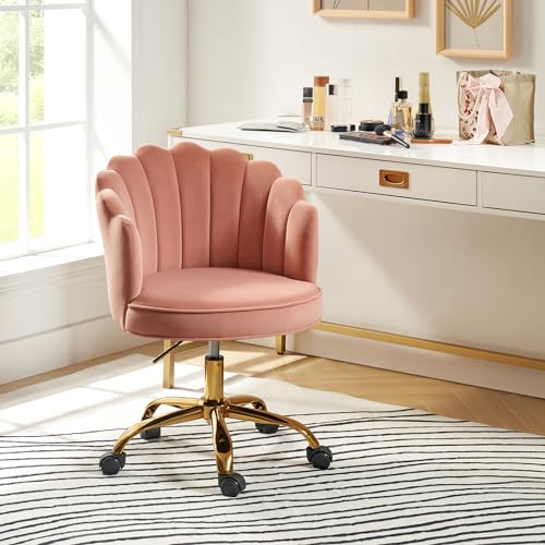 Teal Velvet Upholstered Desk Chair W3519