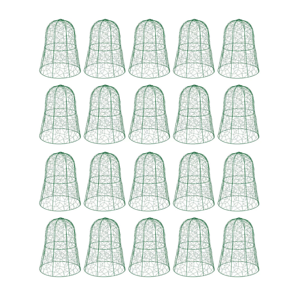 20PCS Garden Chicken Wire Cloche Plant Protector and Cover Iron Black/Green H474