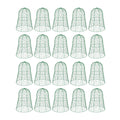 20PCS Garden Chicken Wire Cloche Plant Protector and Cover Iron Black/Green H474