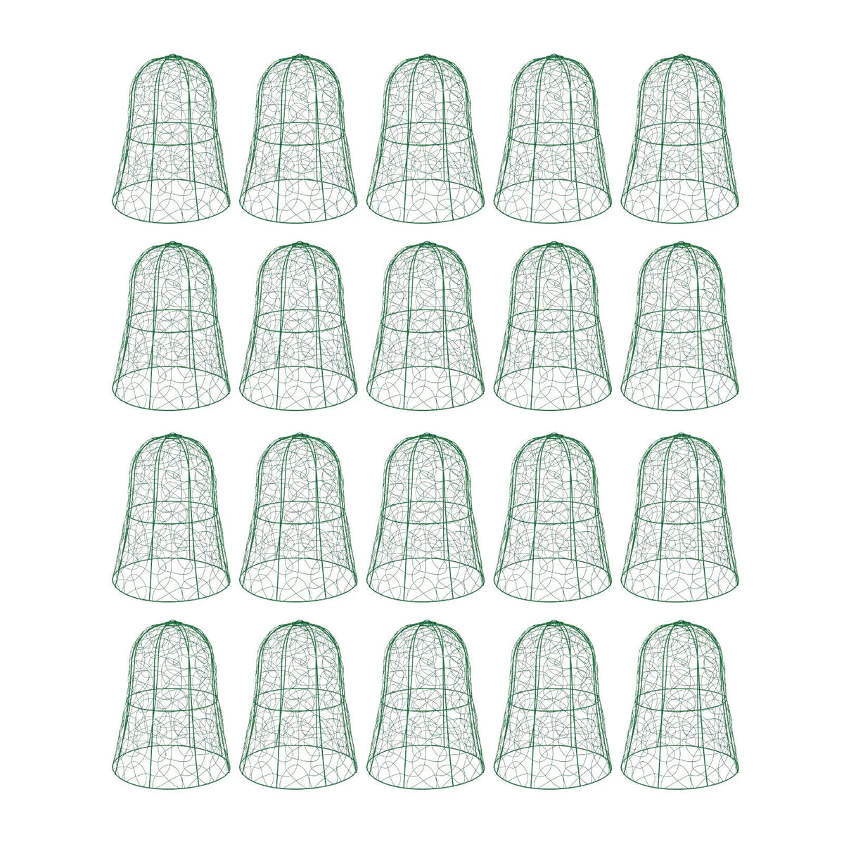 20PCS Garden Chicken Wire Cloche Plant Protector and Cover Iron Black/Green H474