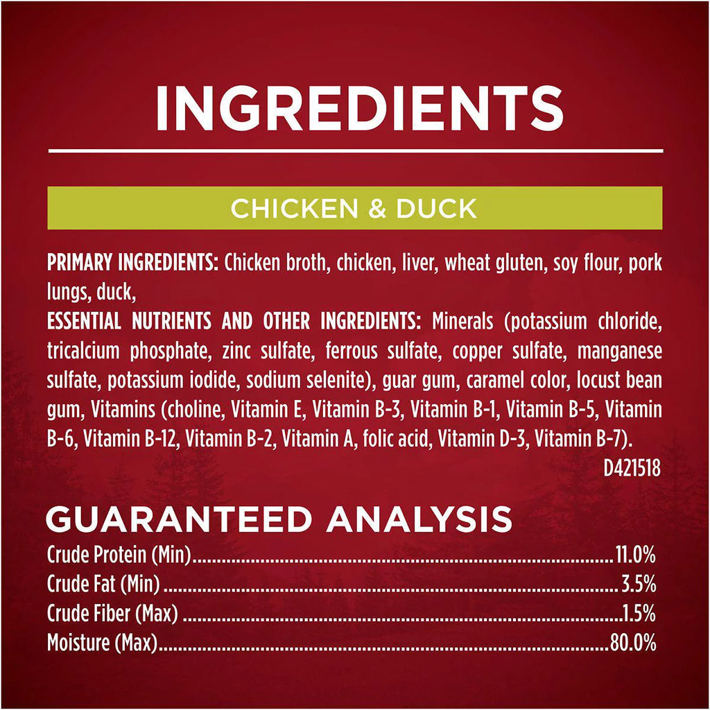 Turkey Venison Chicken Duck Cuts in Gravy Wet Dog Food 13 oz Pack of 12 N4502