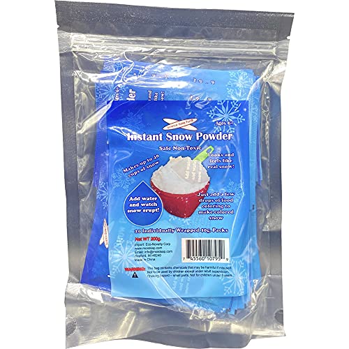 Instant Snow Just Add Water Reusable 20 Packs D944