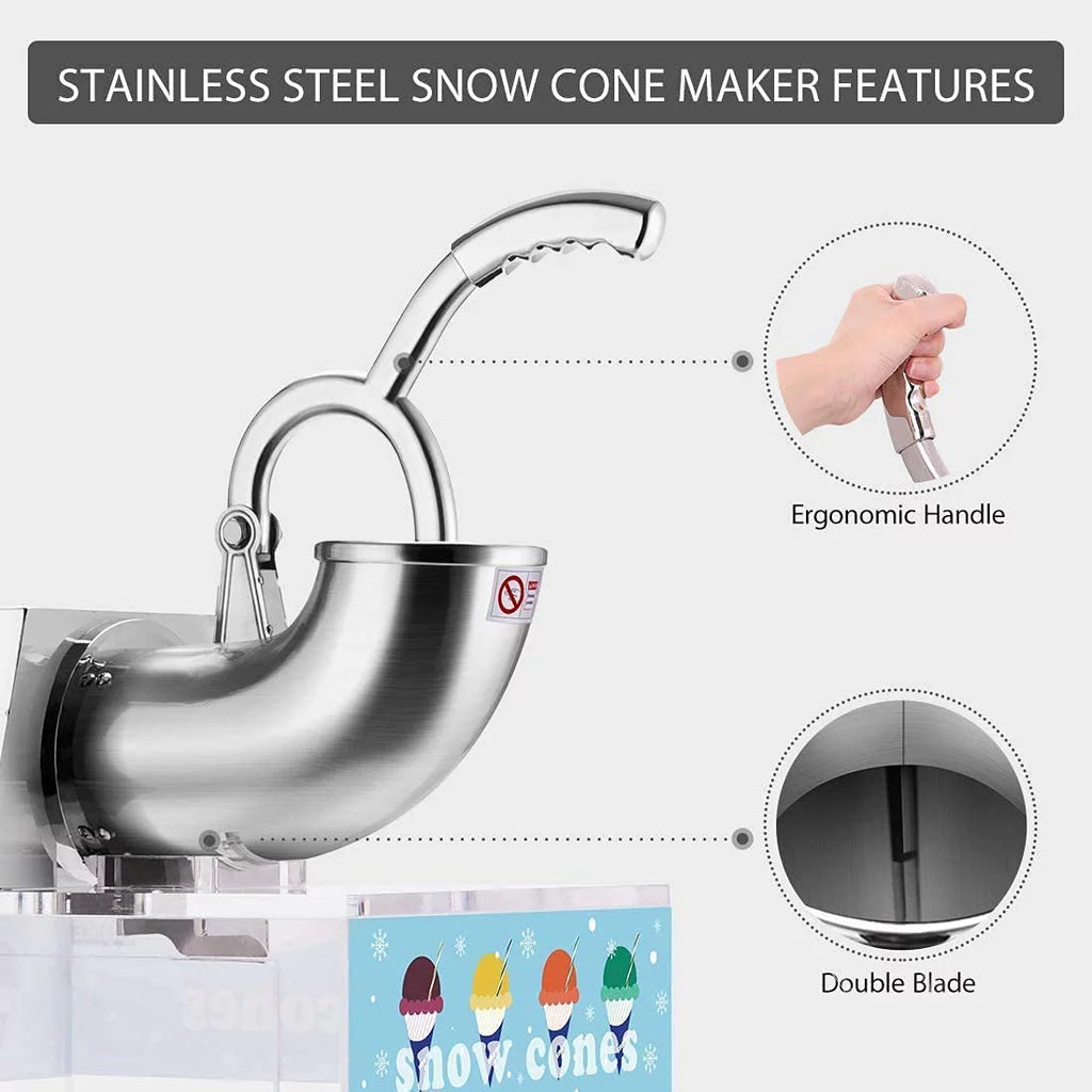 Stainless Steel Electric Ice Crusher Shaver 440lbs/hr R409753
