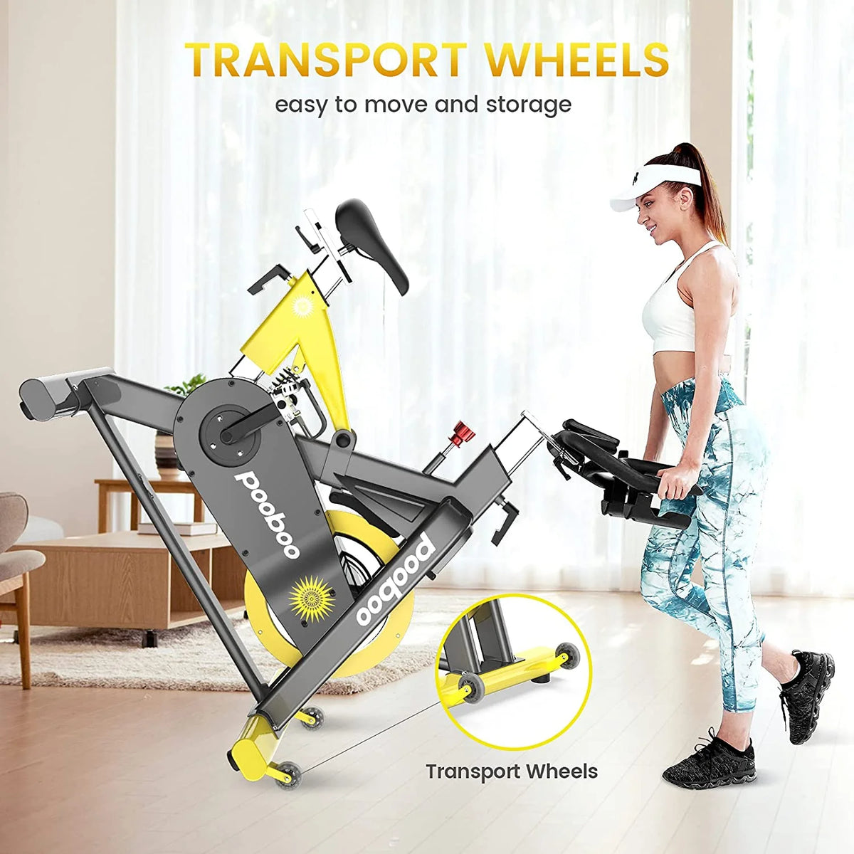 Magnetic Exercise Bike Stationary 55lbs Flywheel D928