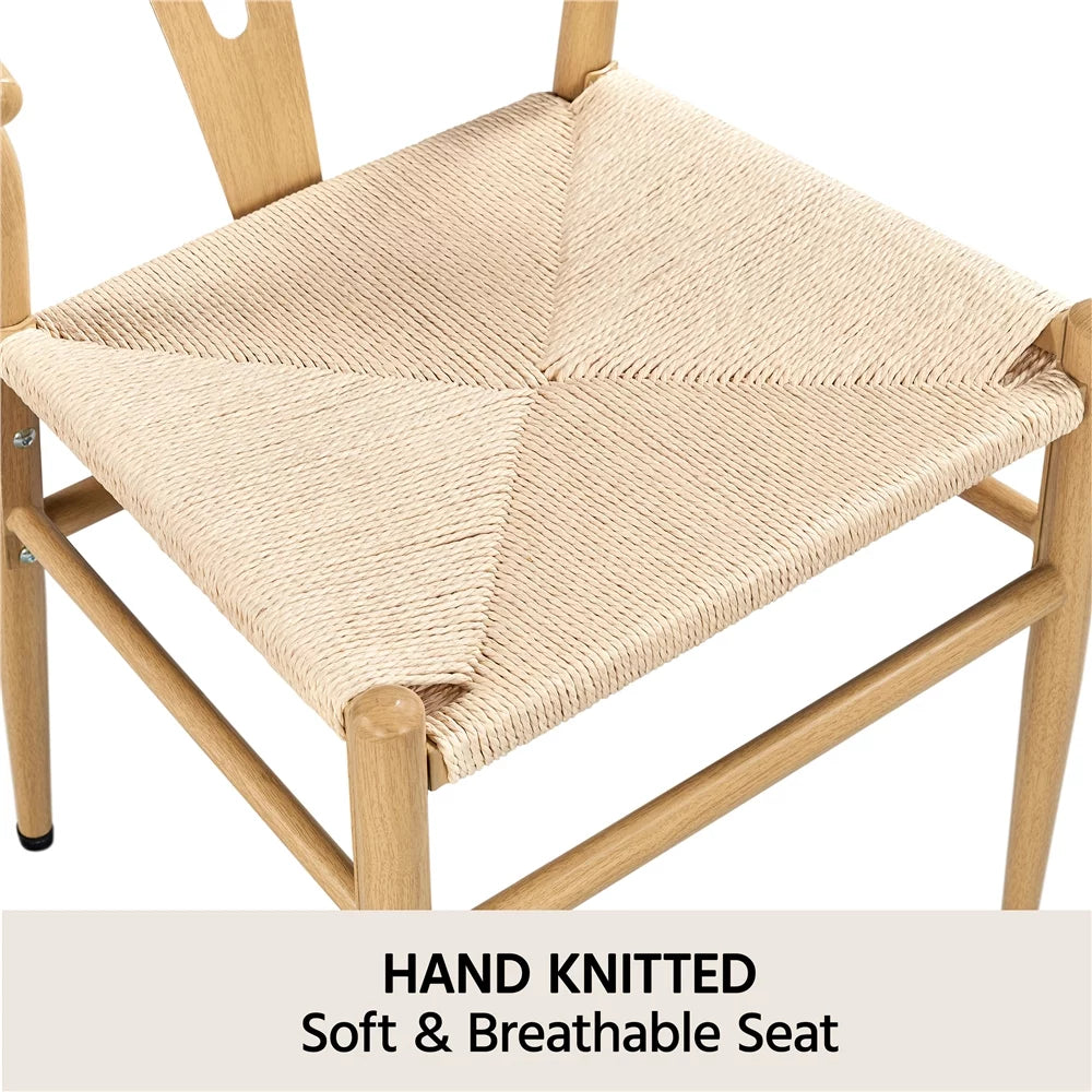 4pcs Weave Dining Chair with Metal Frame E406419