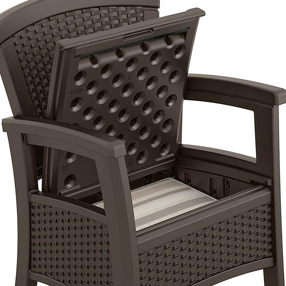 Resin Club Chair with Storage S632