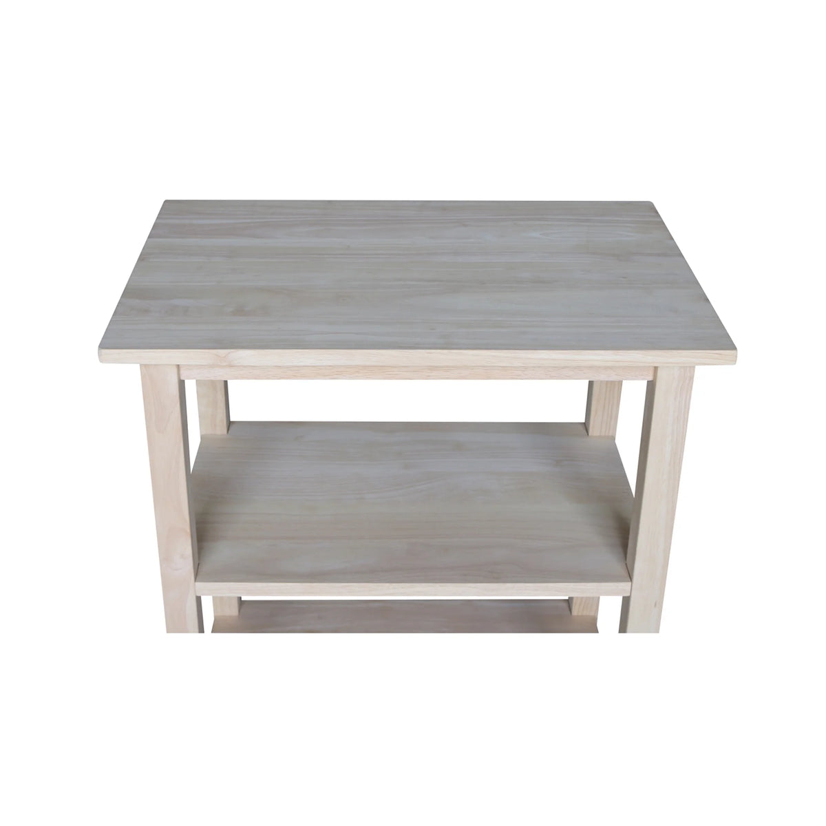 Unfinished Wood Microwave Kitchen Cart T952
