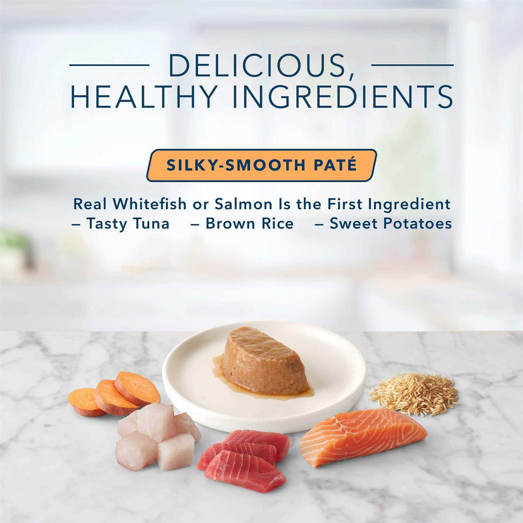 Whitefish & Tuna and Salmon Pate Wet Cat Food Variety Pack J11995