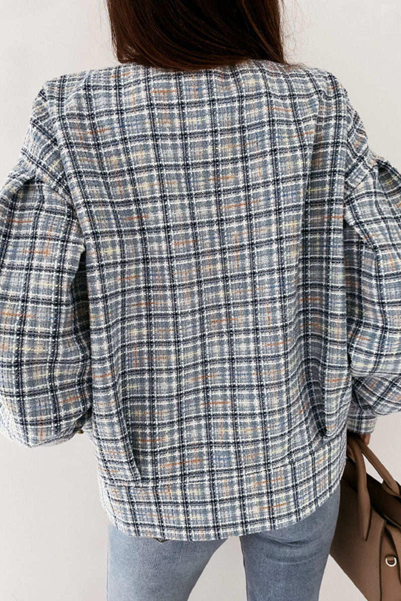 Plaid Patchwork Outerwear K812
