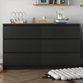 White Wood 6 Drawer Dresser C3447