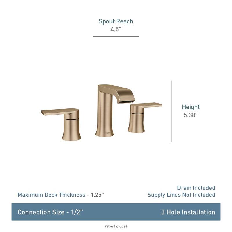 8 in. Widespread Double Handle Bathroom Faucet Brushed Nickel M38023