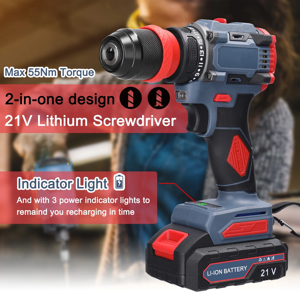 21V 2in1 Screwdriver Drill Set O271