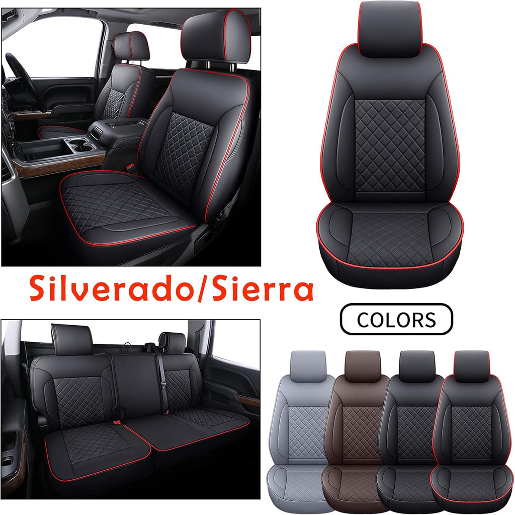 Brown Water Proof Faux Leather Full Set Seat Covers V747836