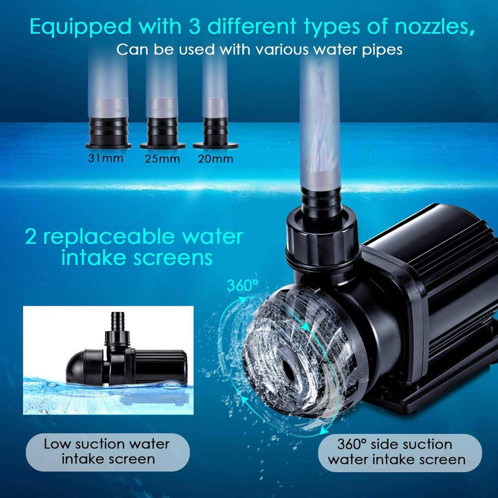 800-3200GPH Controllable Submersible or External Water Pump B74609