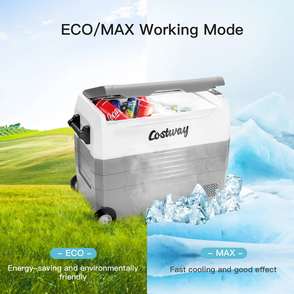 58 Quarts Portable Dual Zone Car Refrigerator S8957