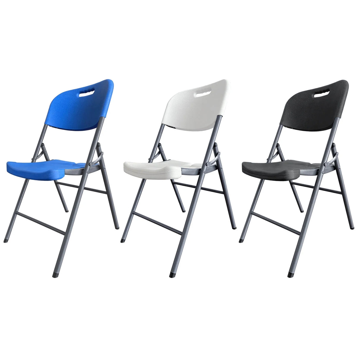 White 20 Pack Plastic Folding Chairs C7857