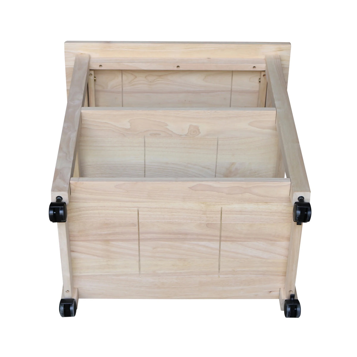 Unfinished Wood Microwave Kitchen Cart T952