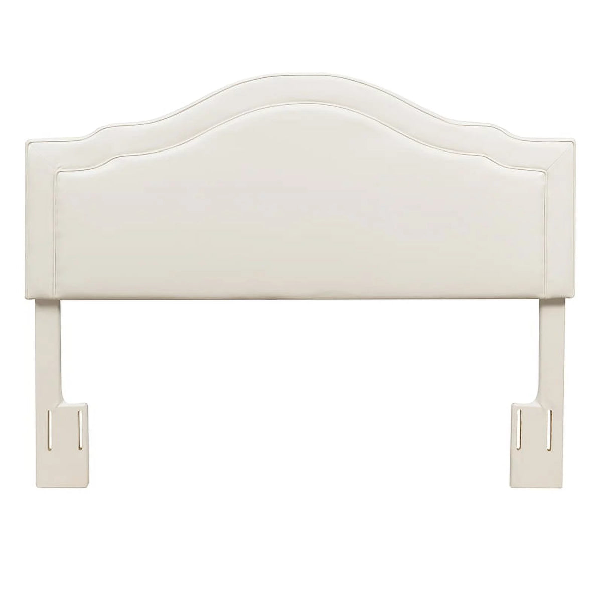 Cream Faux Leather Queen Headboard A23895