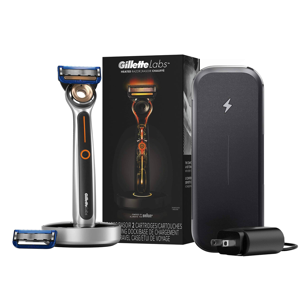 Heated Razor Travel Kit with 6 Blade Refills A14870