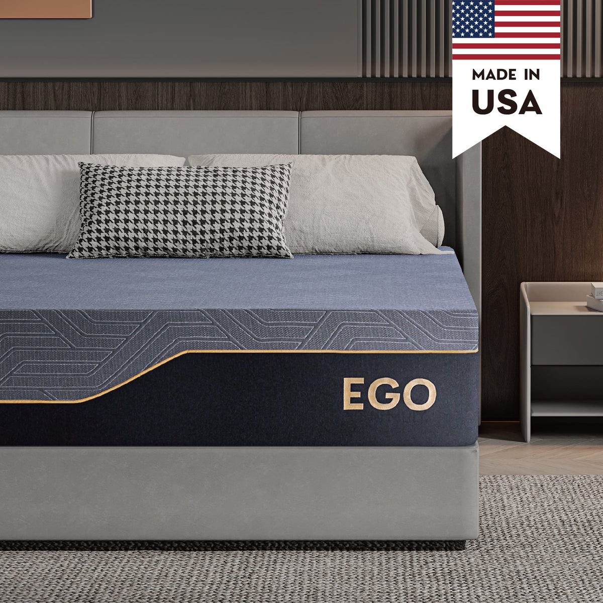 Black 14 inch Queen Memory Foam Mattress V612577