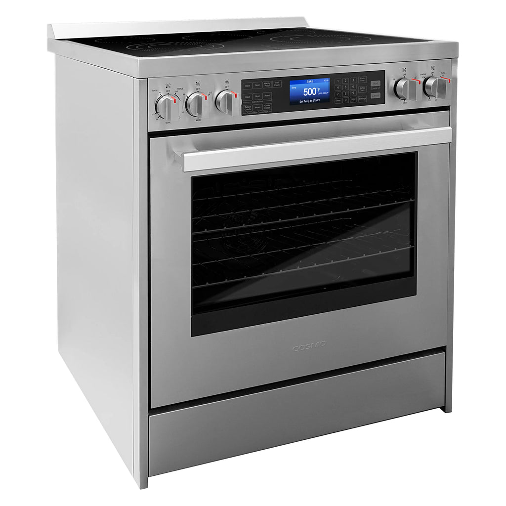 2 Piece Kitchen Appliance Package with Electric Range and Wall Mount Range Hood P576375