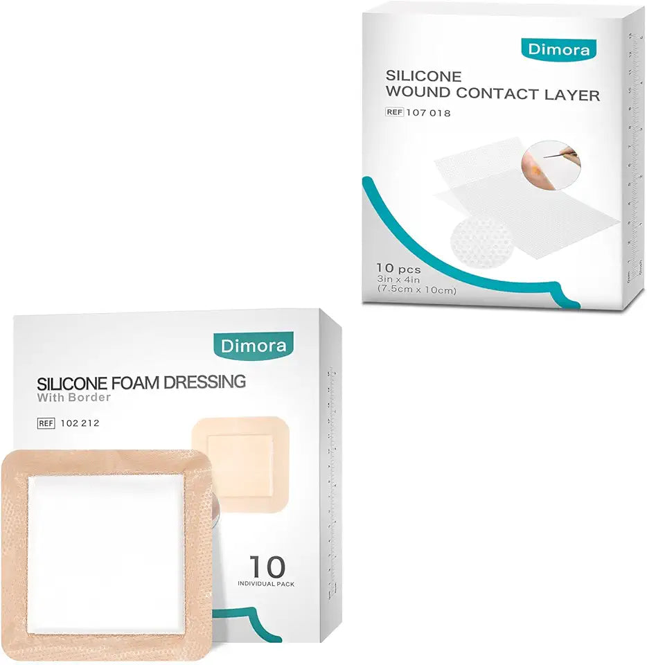 Silicone Wound Contact Layer and Silicone Foam Dressing 10 Pc D15897