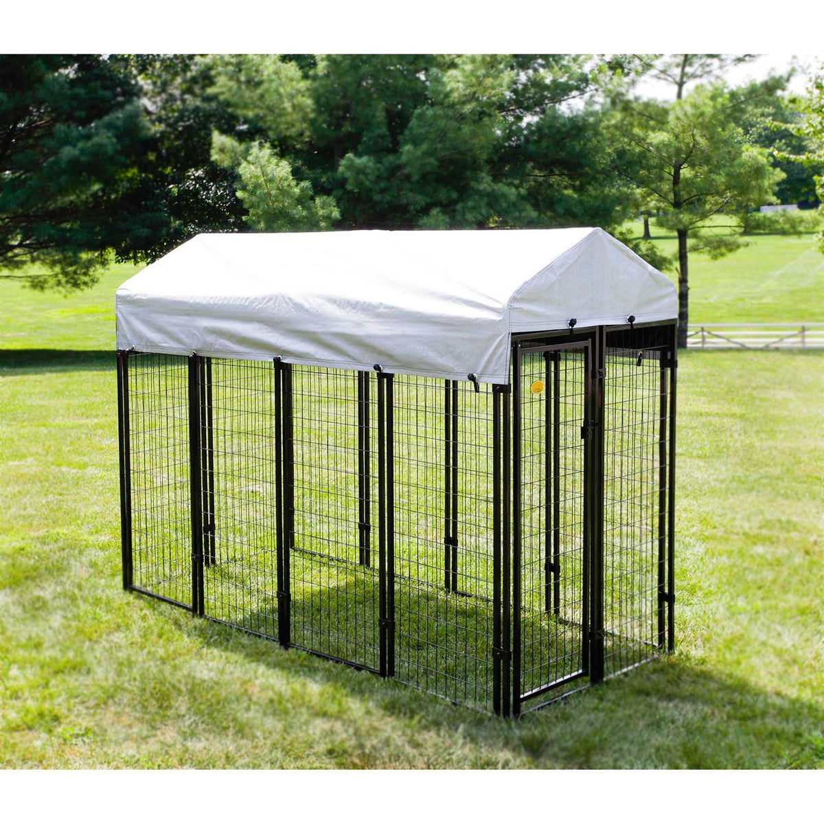 Black Welded Wire Dog Kennel 8 ft. x 4 ft. x 6 ft V59632