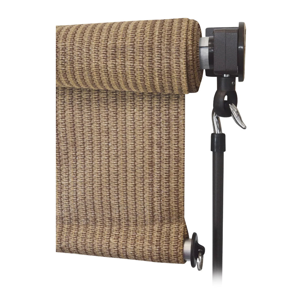 Outdoor Roller Patio Sun Shade 7ft Wide Brown/Black B16740
