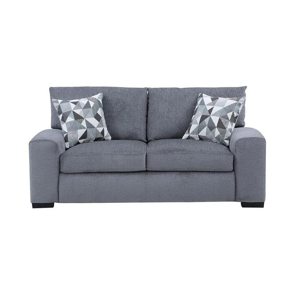 Gray Microfiber Loveseat B9827
