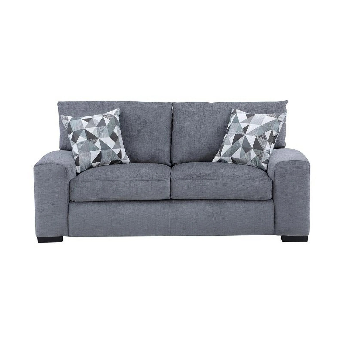 Gray Microfiber Loveseat B9827