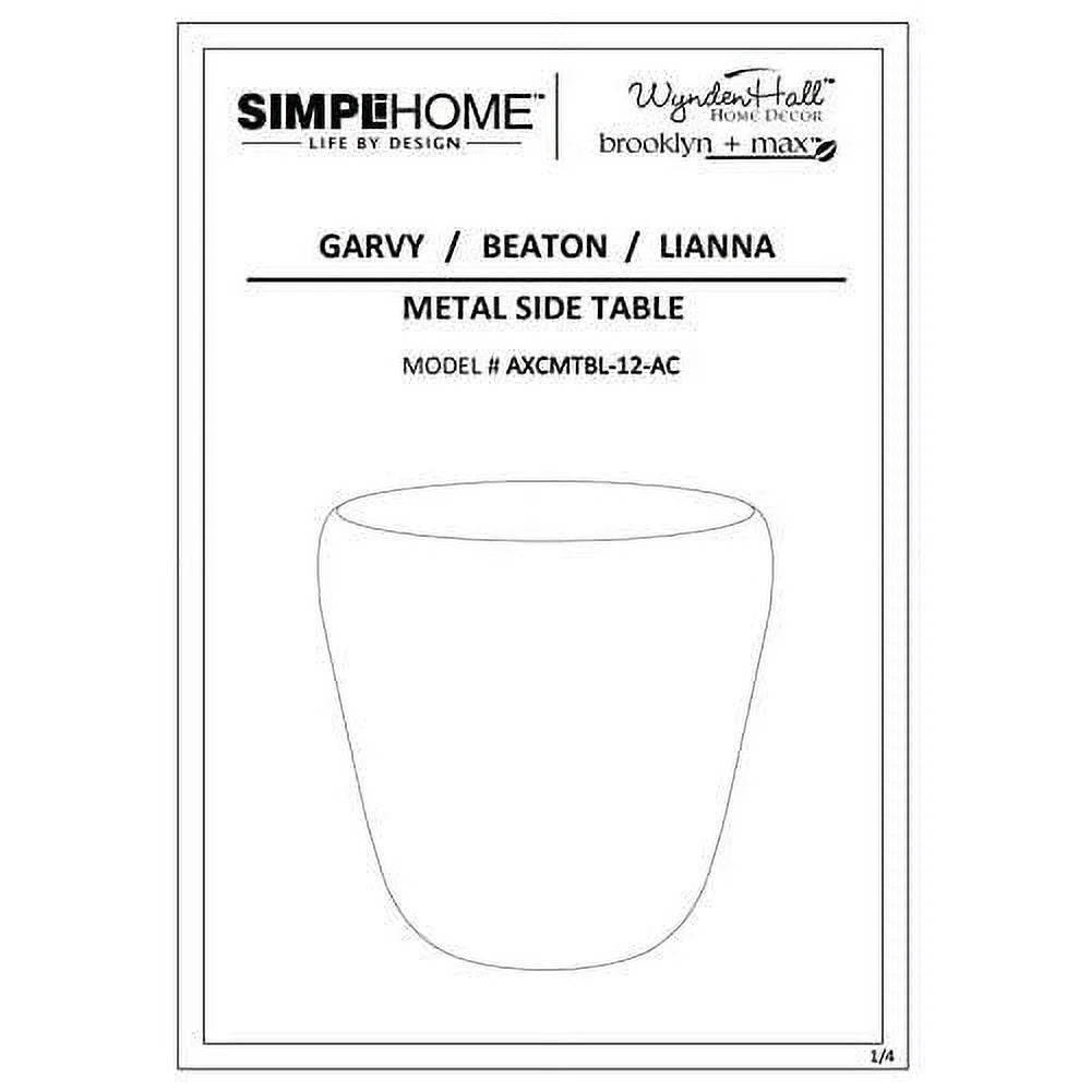 Round Metal End Table K46953