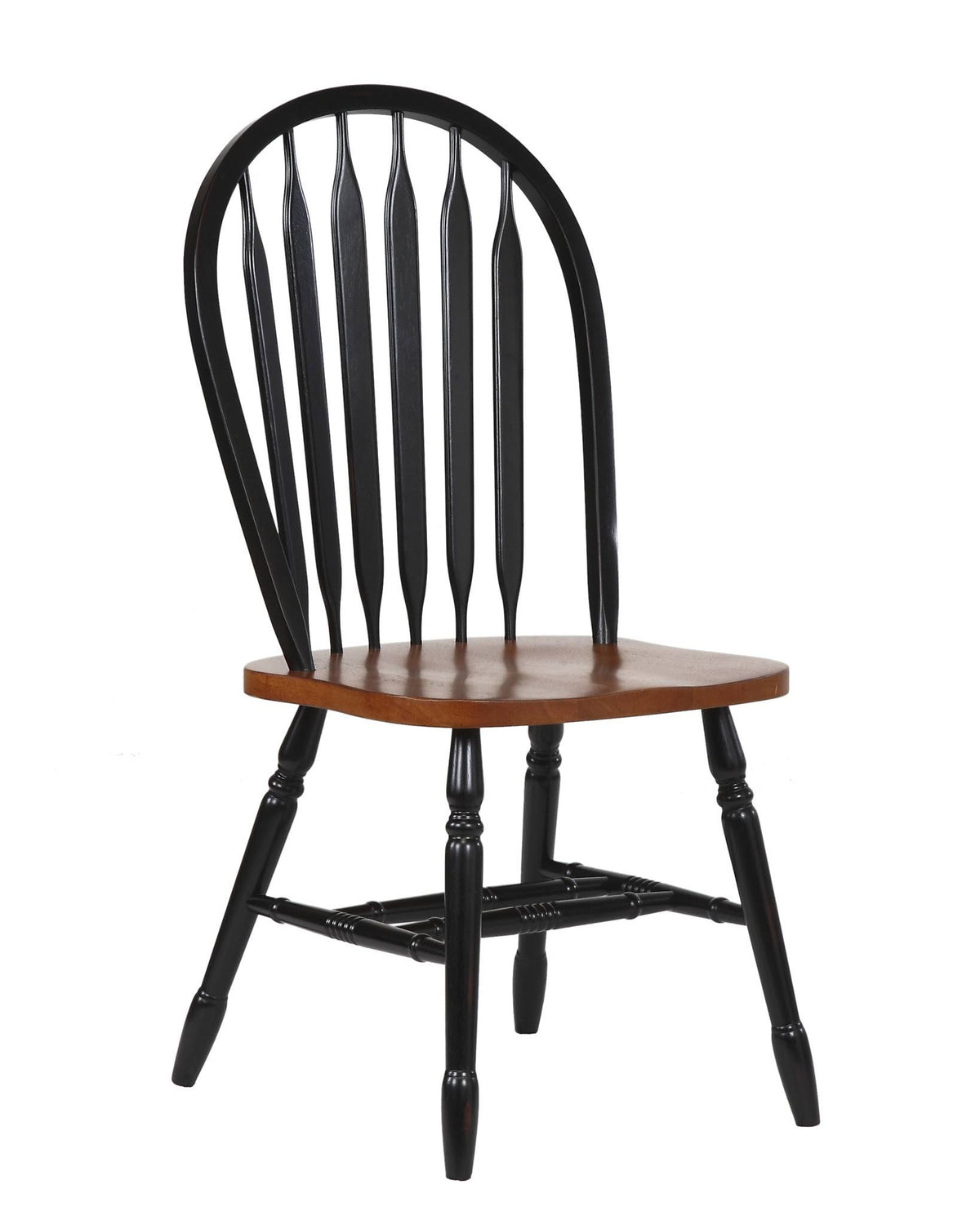 Arrowback Dining Chair Antique Black Cherry Set of 2 Y35598