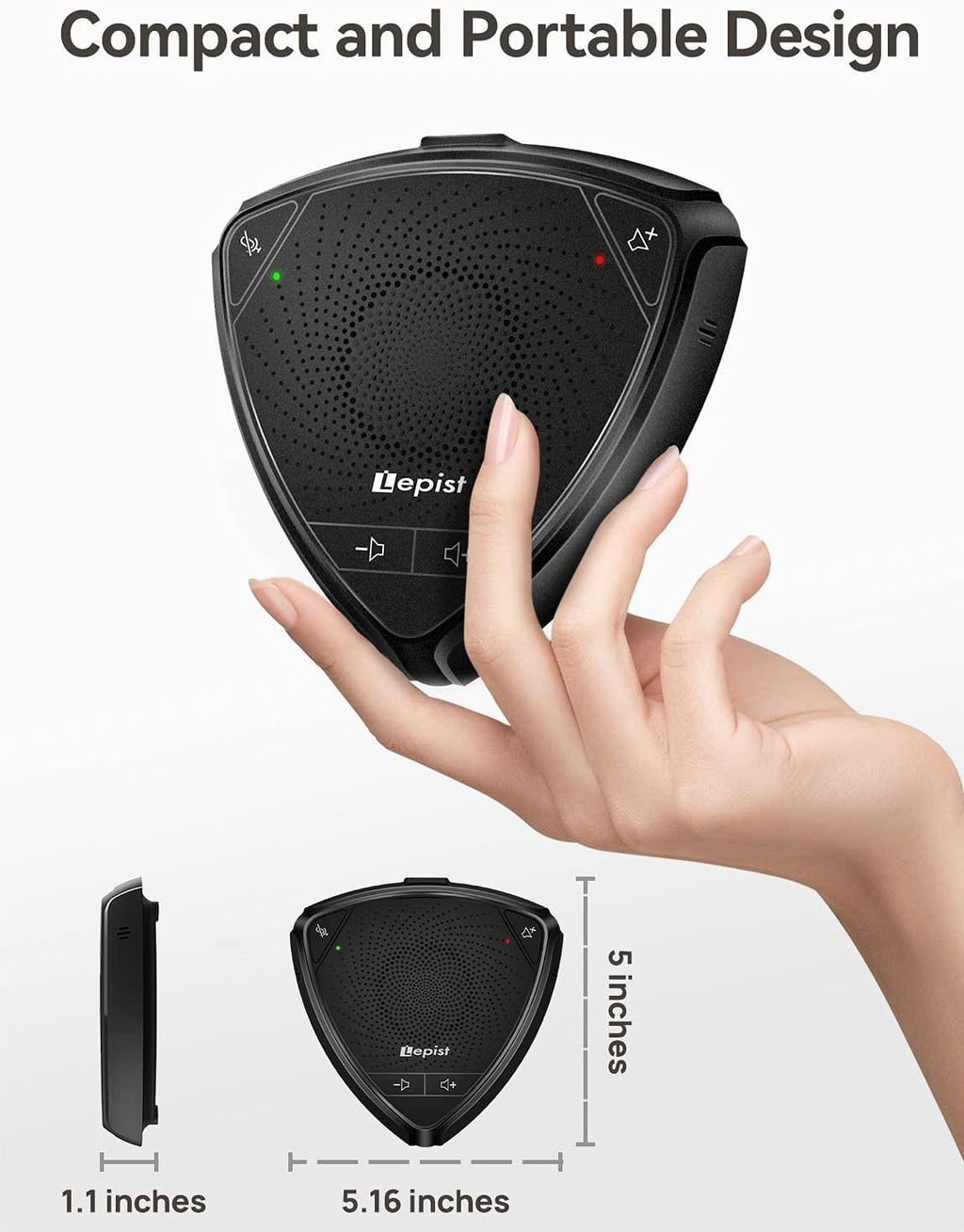USB Speakerphone with Microphone 360° Voice Pickup U5212