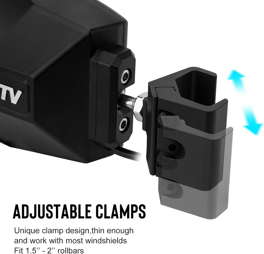 Aluminium UTV Side Mirrors with LED Spot Lights, One Pair X631