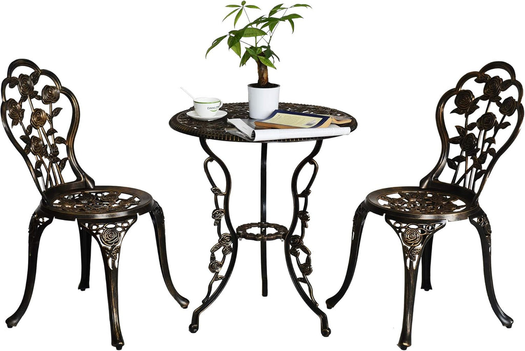 4 Piece Cast Aluminum Patio Conversation Set S6980