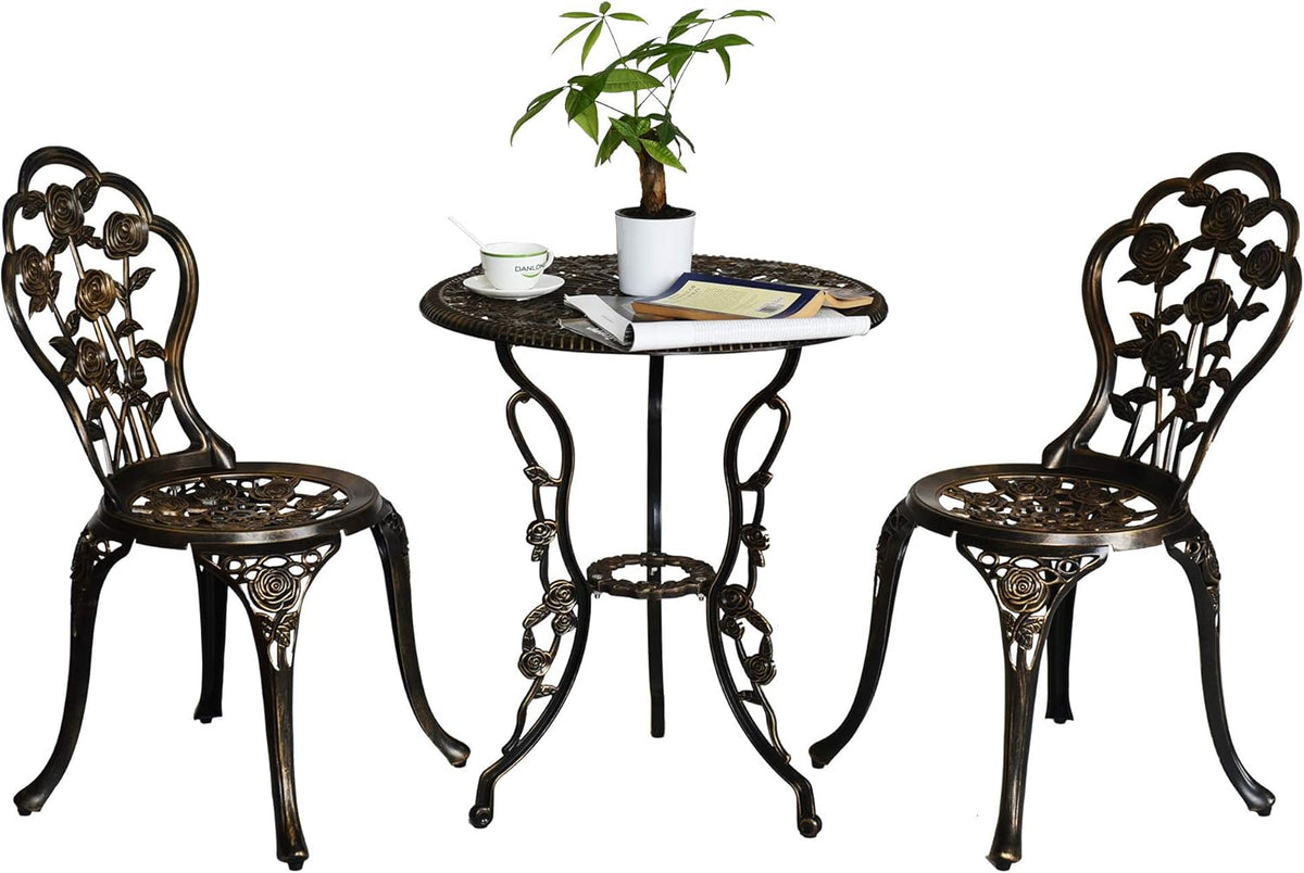 4 Piece Cast Aluminum Patio Conversation Set S6980
