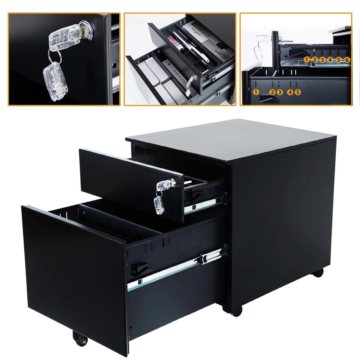 2-Drawer Mobile File Cabinet N790335