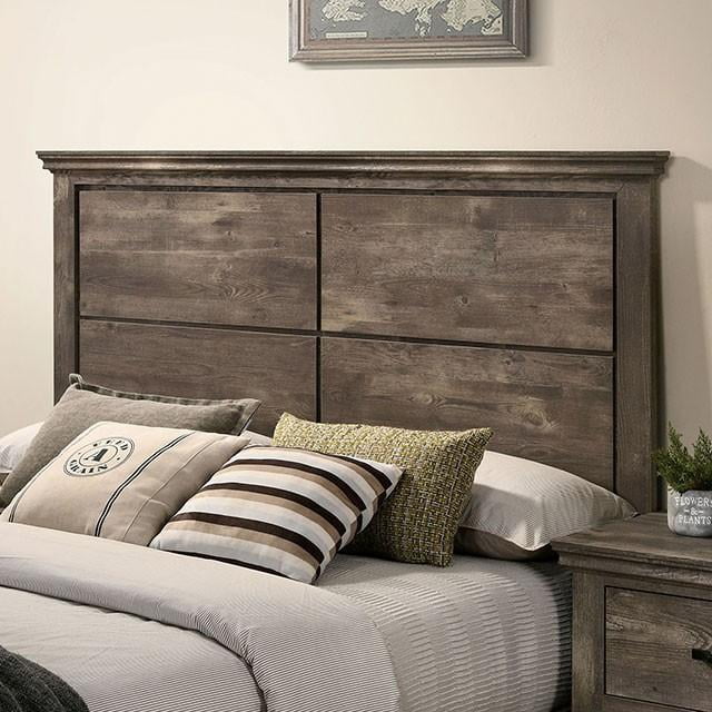 Gray Solid Wood King Bedroom Set 6pcs T46805