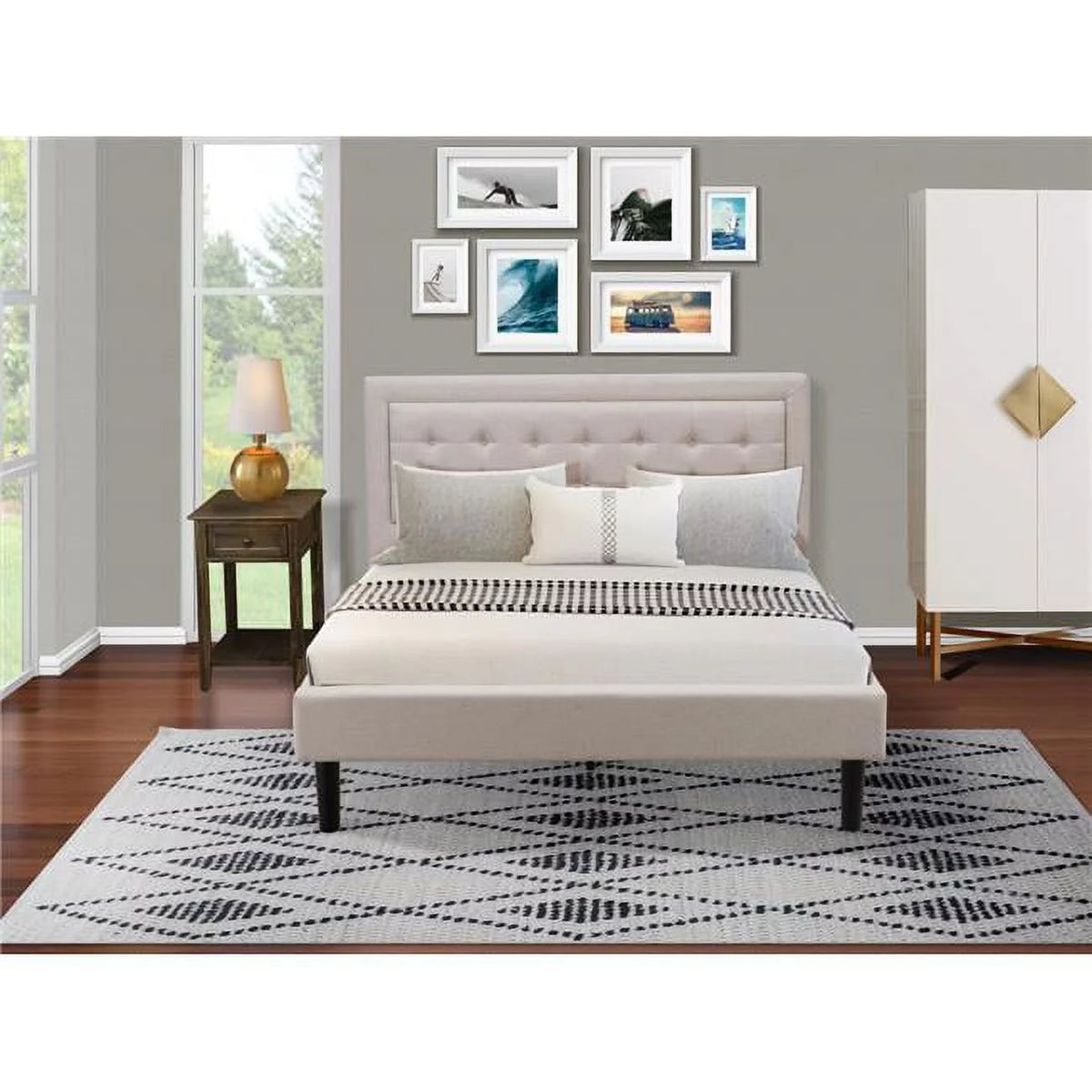 2 Piece Platform Bedroom Furniture Set D2077