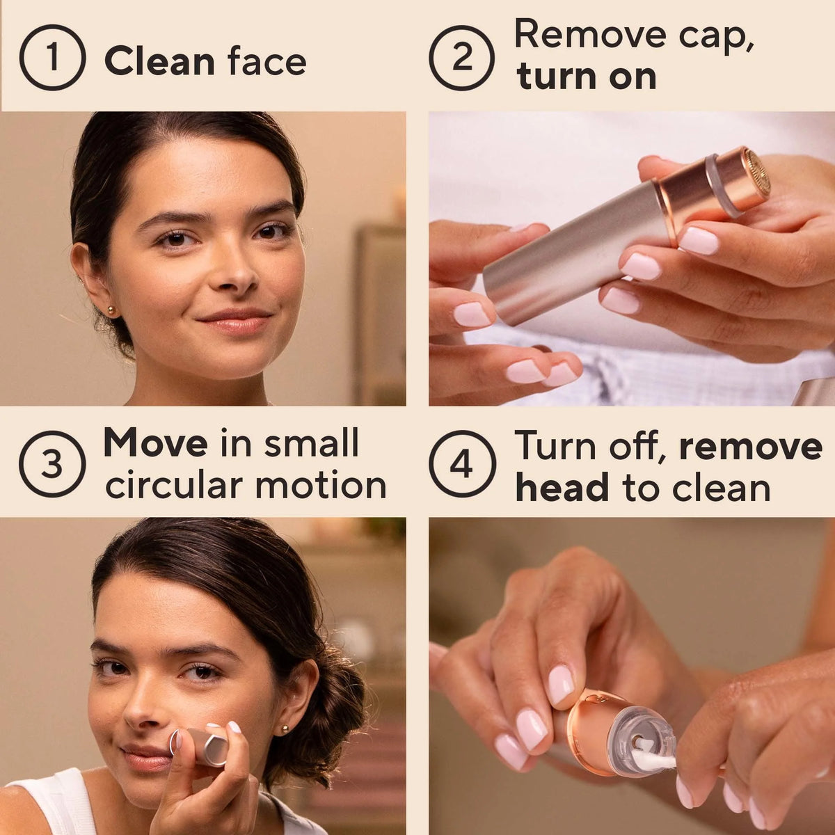 Electric Facial Hair Remover with LED Light C375047