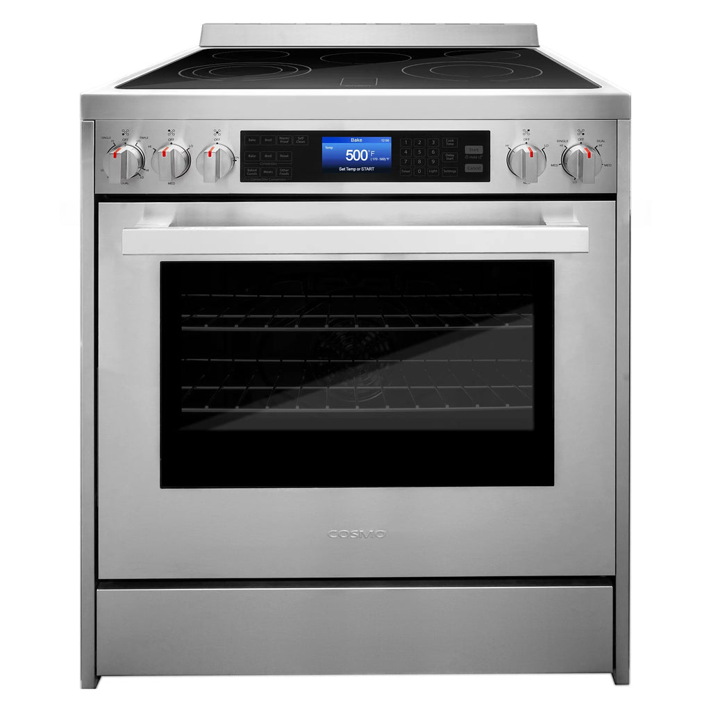 2 Piece Kitchen Appliance Package with Electric Range and Wall Mount Range Hood P576375