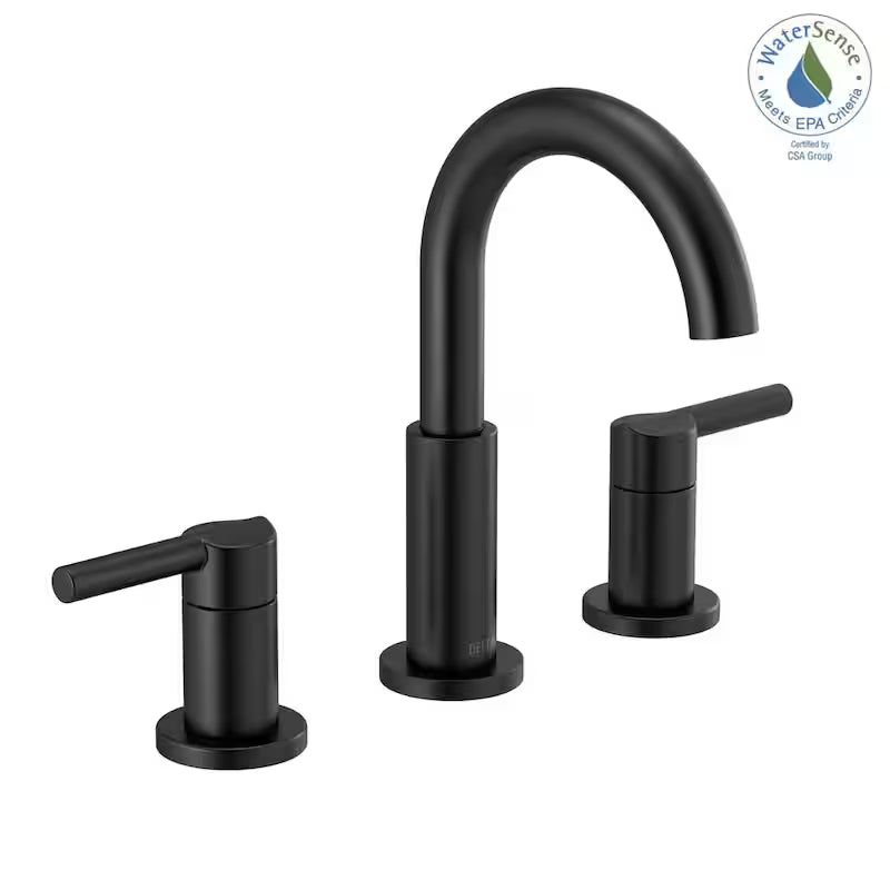 Widespread 2-Handle Bathroom Faucet in Matte Black P278