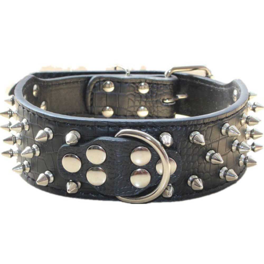 Leather Spiked Studded Dog Collar A881