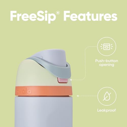 Kids Insulated Stainless Steel Water Bottle with Straw, 16 oz Y613079