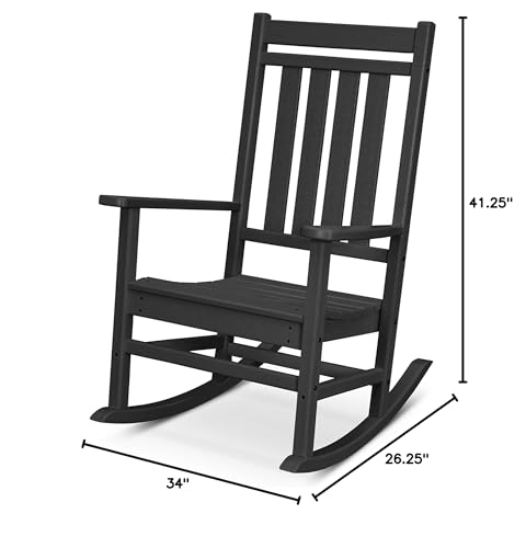 Black All-Weather Rocking Chair K90463