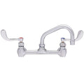 Stainless Steel Backsplash Mounted Faucet with Wrist Handles E275790