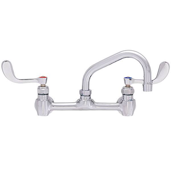 Stainless Steel Backsplash Mounted Faucet with Wrist Handles E275790