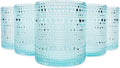 Blue 12oz 6pk Hobnail Drinking Glasses D62993