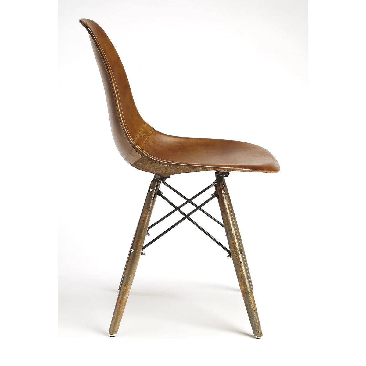 Brown Leather Side Chair L551308